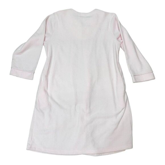 Miss Elaine Womens Long Sleeve Pink Nightgown L Cotton Fleece Housecoat NEW - Picture 4 of 5